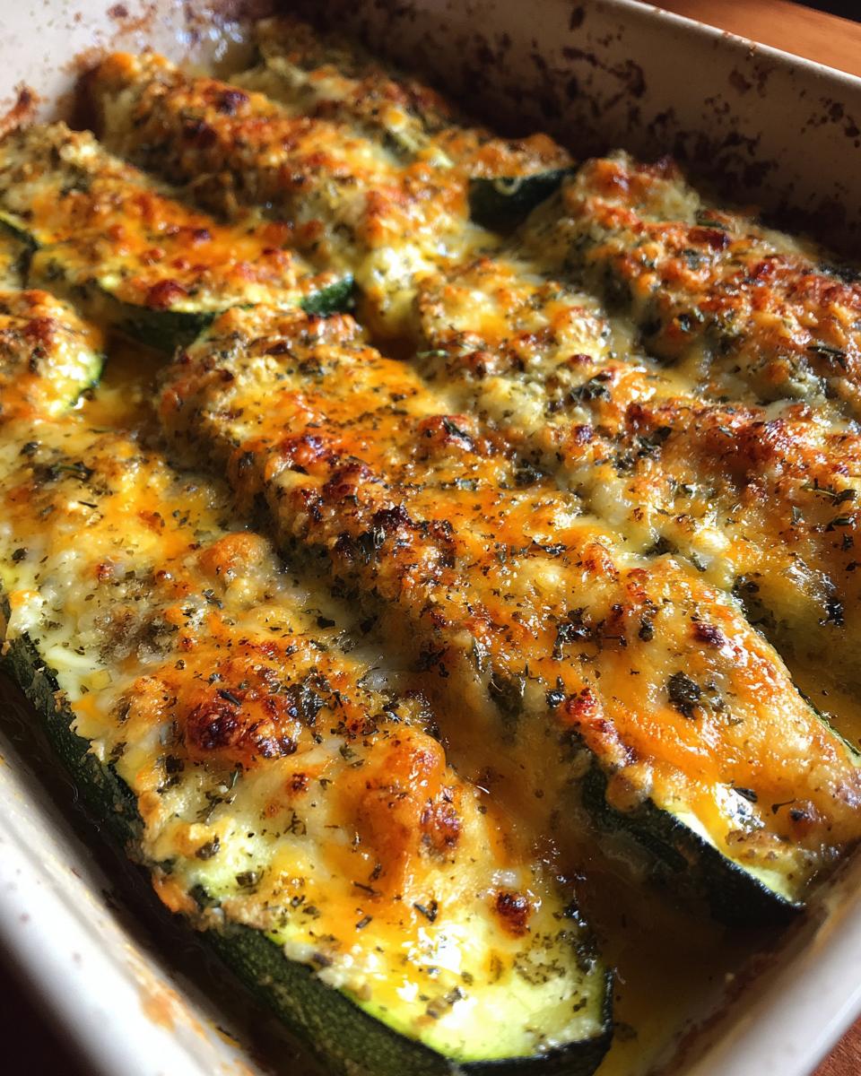 Cheesy Baked Zucchini - detail 1