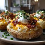 Cheesy Vegan Loaded Potato Stacks
