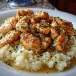Chicken Scampi with Creamy Garlic Parmesan Rice