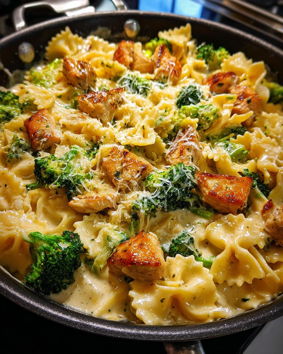 Creamy Chicken and Broccoli Skillet Lasagna (Vegan) - detail 1