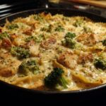 Creamy Chicken and Broccoli Skillet Lasagna (Vegan)