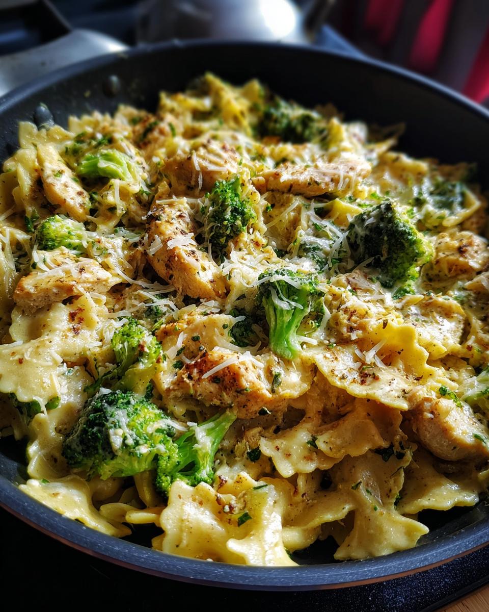 Creamy Chicken and Broccoli Skillet Lasagna (Vegan) - detail 2