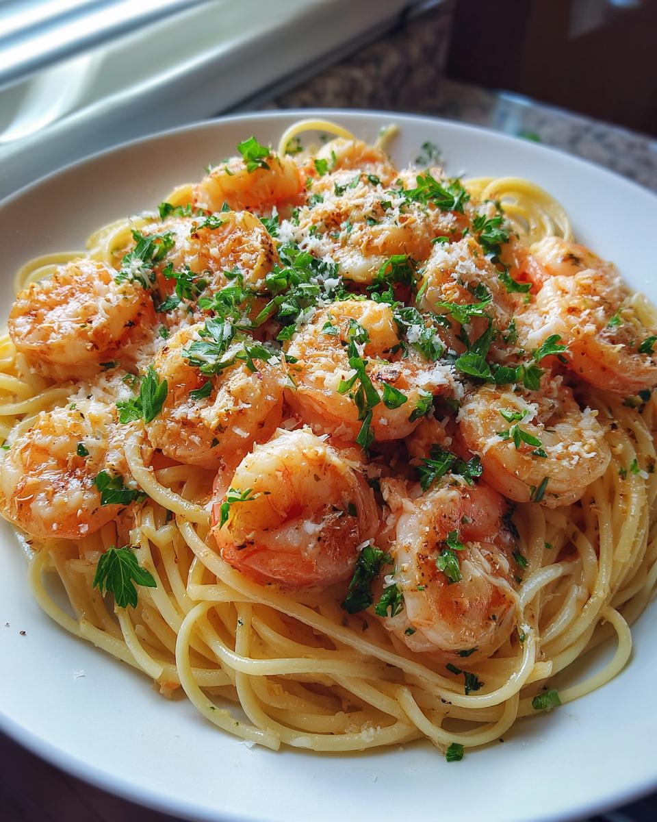 Garlic Butter Shrimp Pasta - detail 2