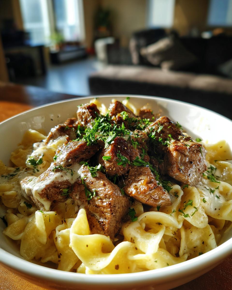 Garlic Butter Steak Bites & Creamy Alfredo Pasta - detail 2