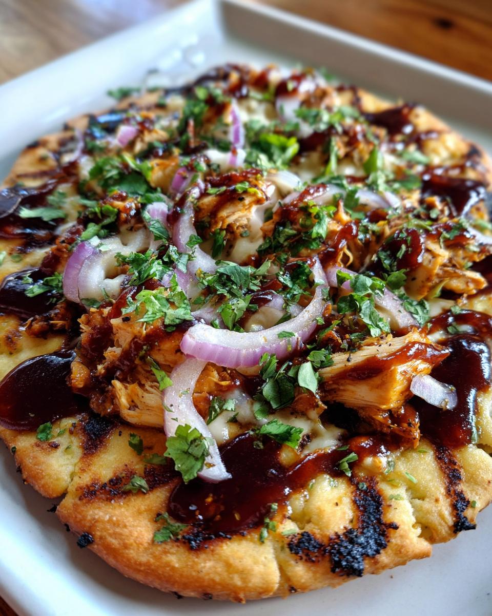 Grilled BBQ Chicken Flatbread (Vegan) - detail 2