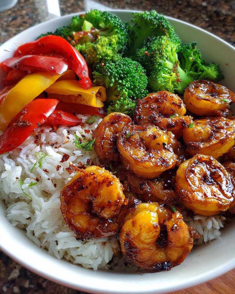 Honey Garlic Shrimp Bowls - detail 2
