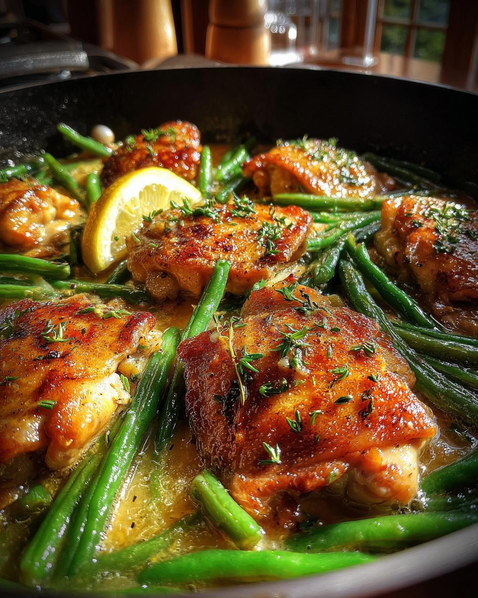 Lemon Garlic Butter Chicken and Green Beans Skillet recipe - detail 1