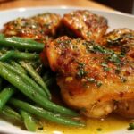 Lemon Garlic Butter Chicken and Green Beans Skillet recipe