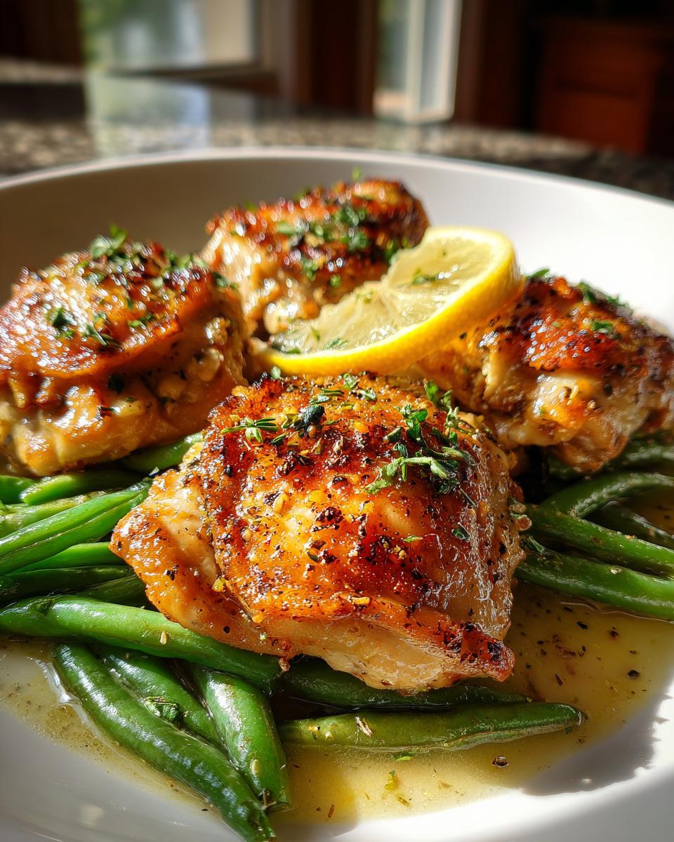 Lemon Garlic Butter Chicken and Green Beans Skillet recipe - detail 2