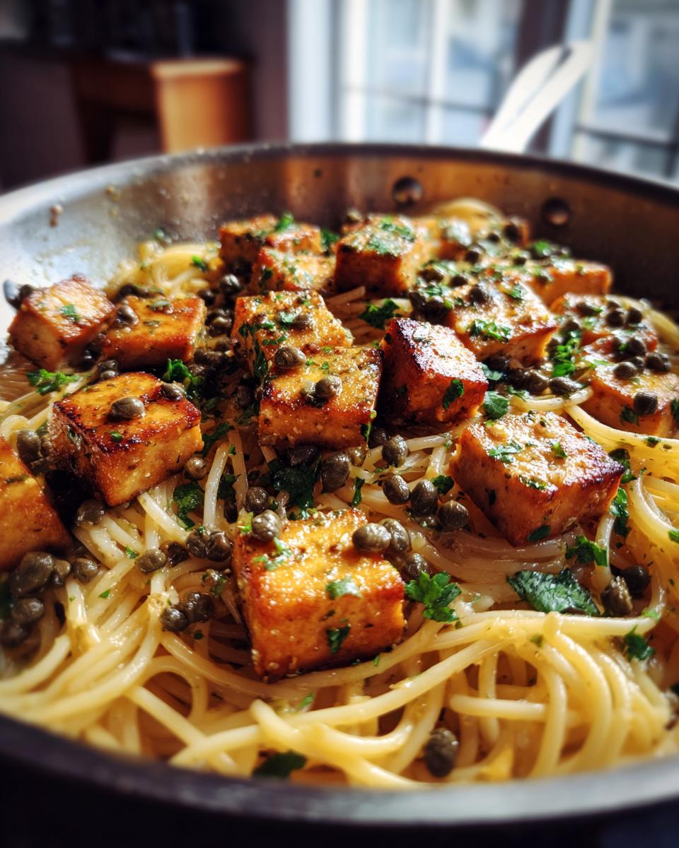 One-Pan Tofu Piccata Pasta - detail 1