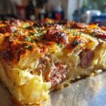 Smoked Sausage & Cheesy Potato Casserole