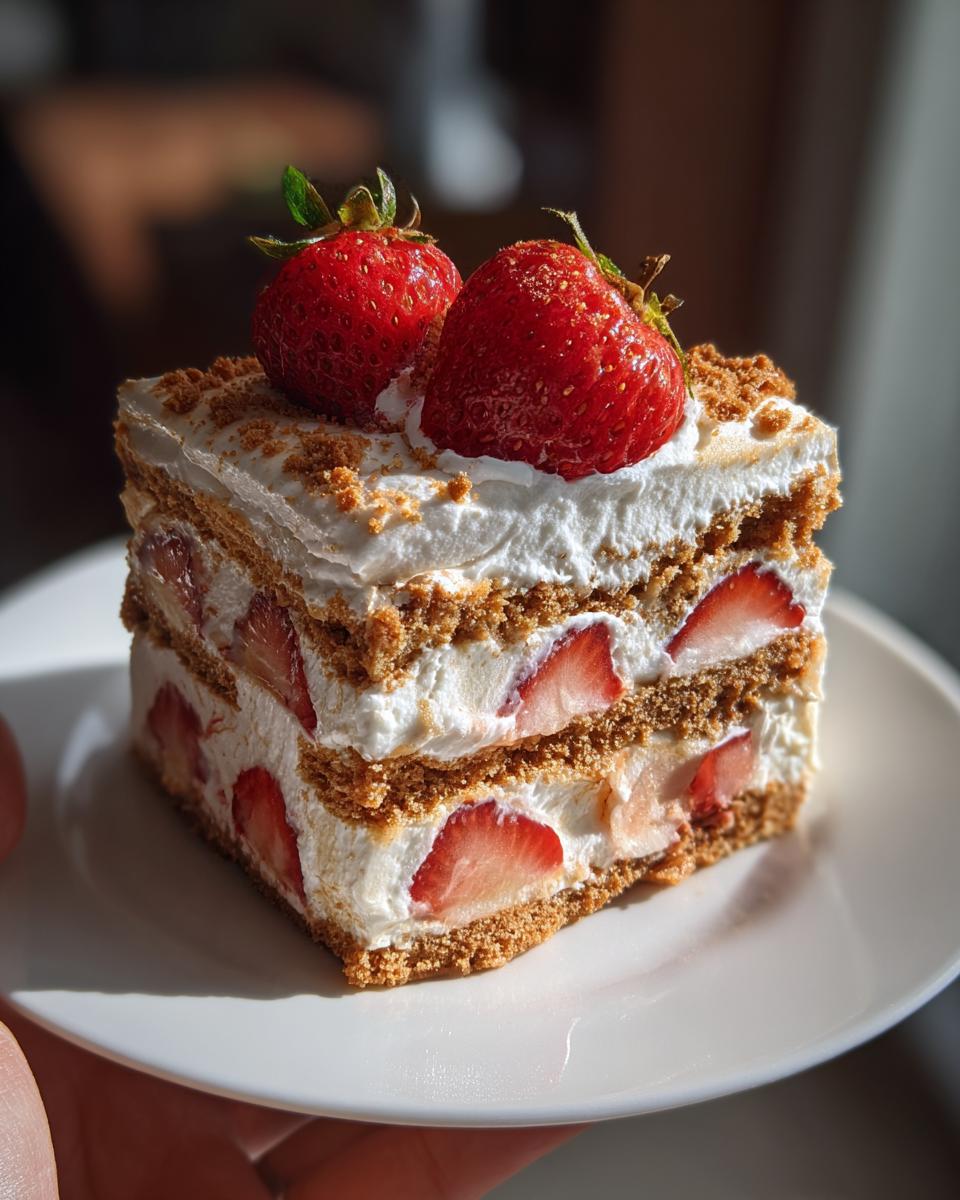 Strawberry Biscoff Icebox Cake - detail 2