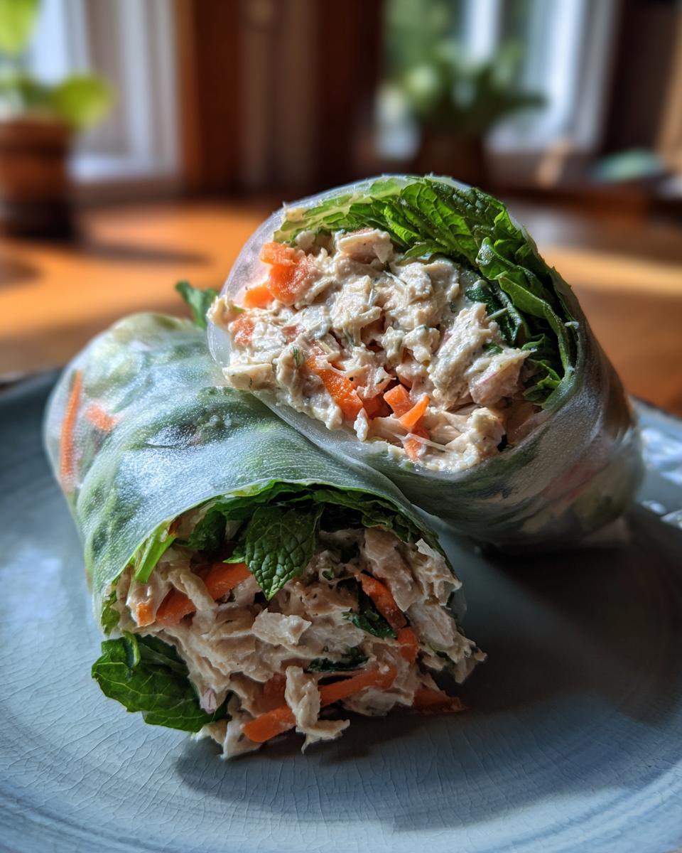 Vegan Chicken Salad Summer Rolls - detail 1