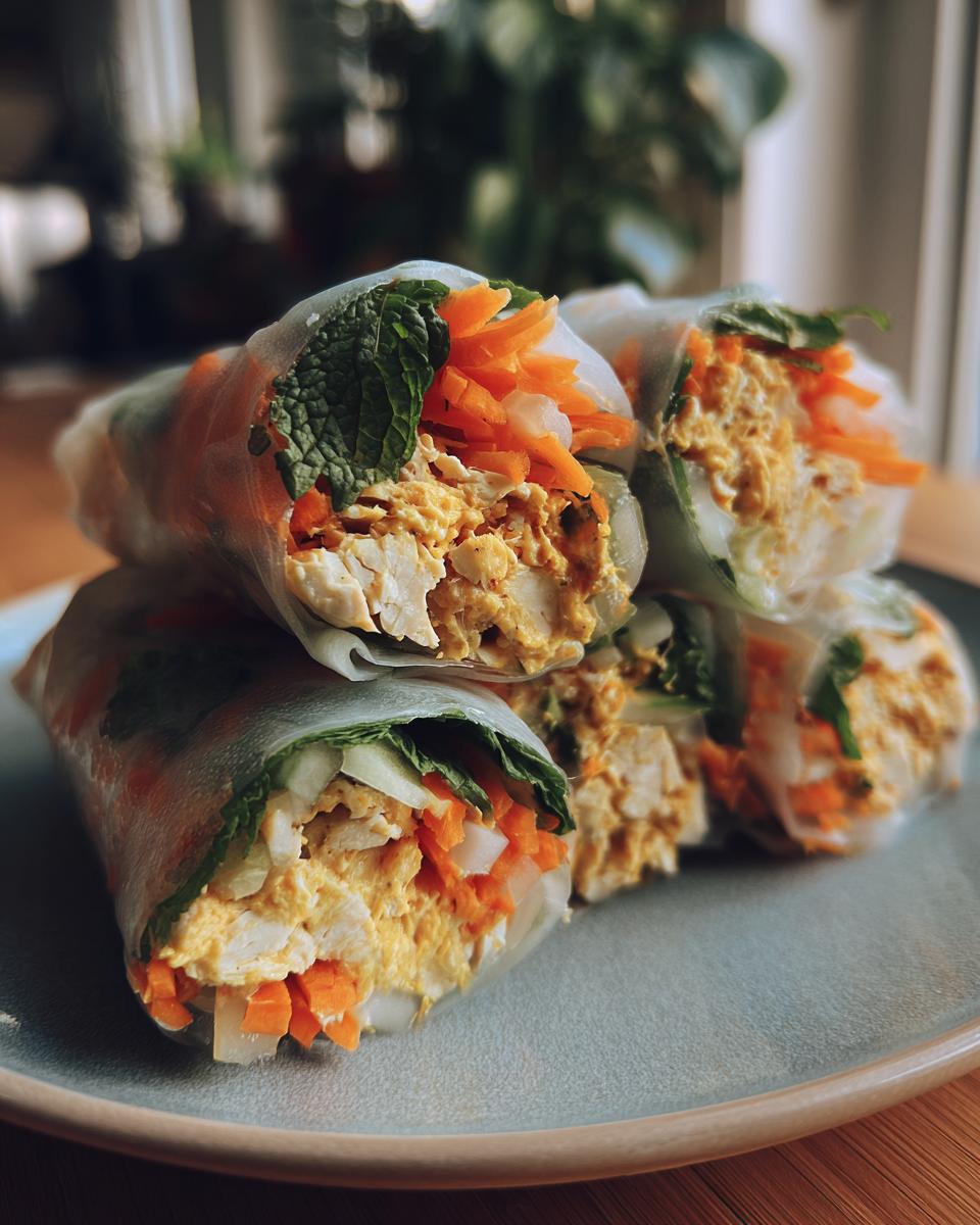 Vegan Chicken Salad Summer Rolls - detail 3